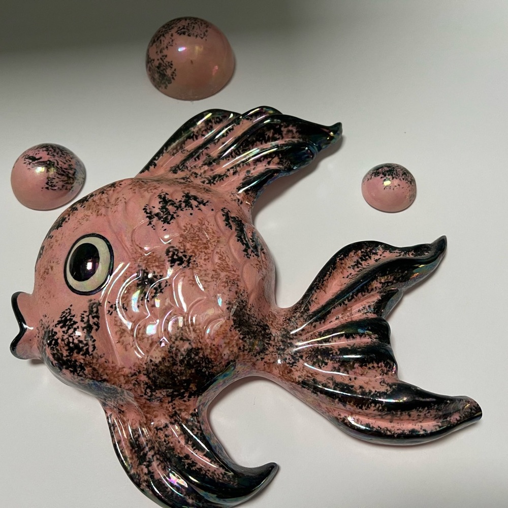Vintage MCM 7pc irridescent fish set - Picture 4 of 10